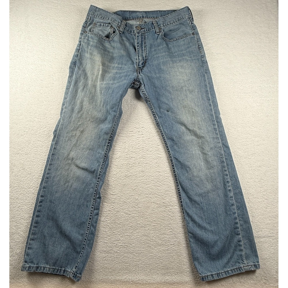 Levi's 559 Straight Jeans Mens‎ 34x30 Blue Denim Cotton Relaxed Fit Dark Wash